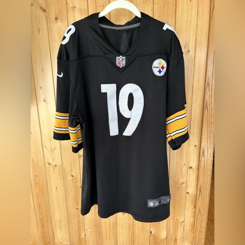NFL JuJu Smith-Schuster Steelers 19 Black Jersey Size XXL